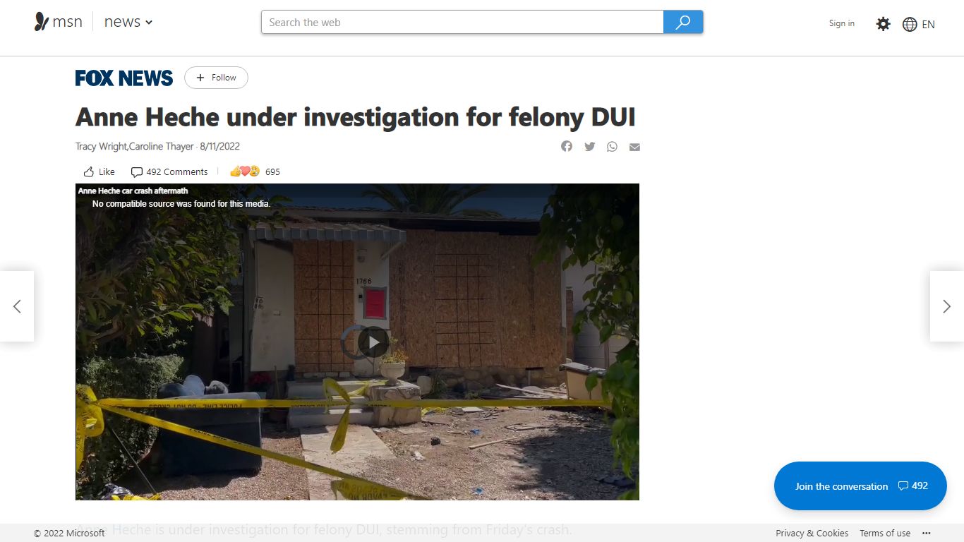 Anne Heche under investigation for felony DUI - msn.com